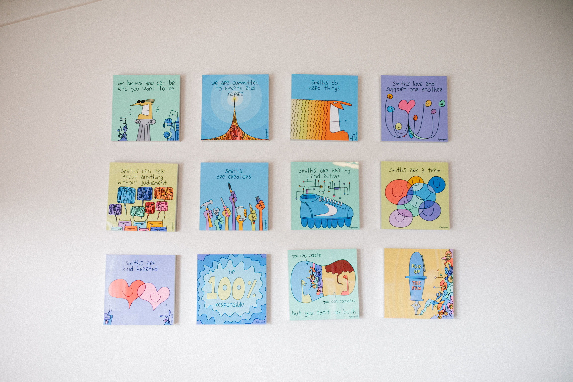 Family brand wall display