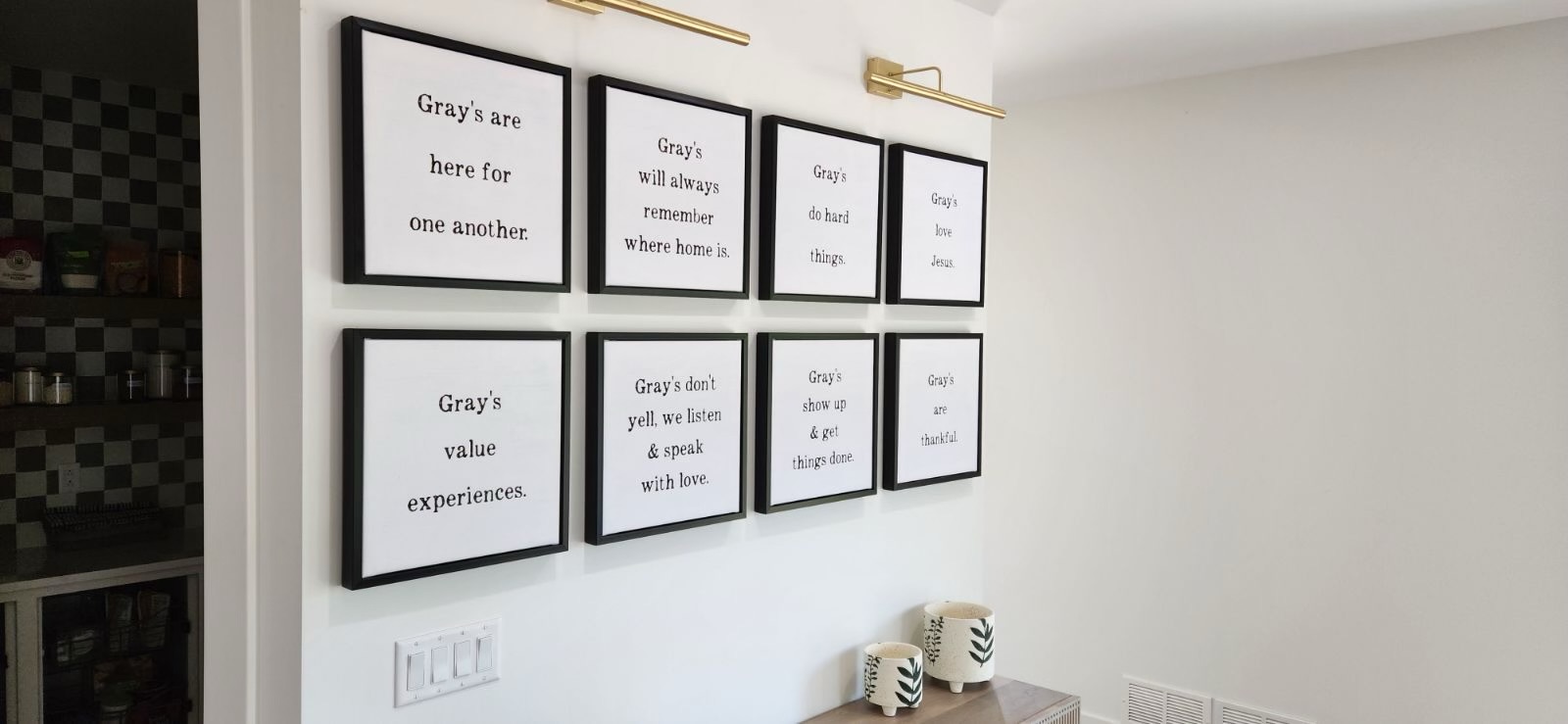 Family values wall