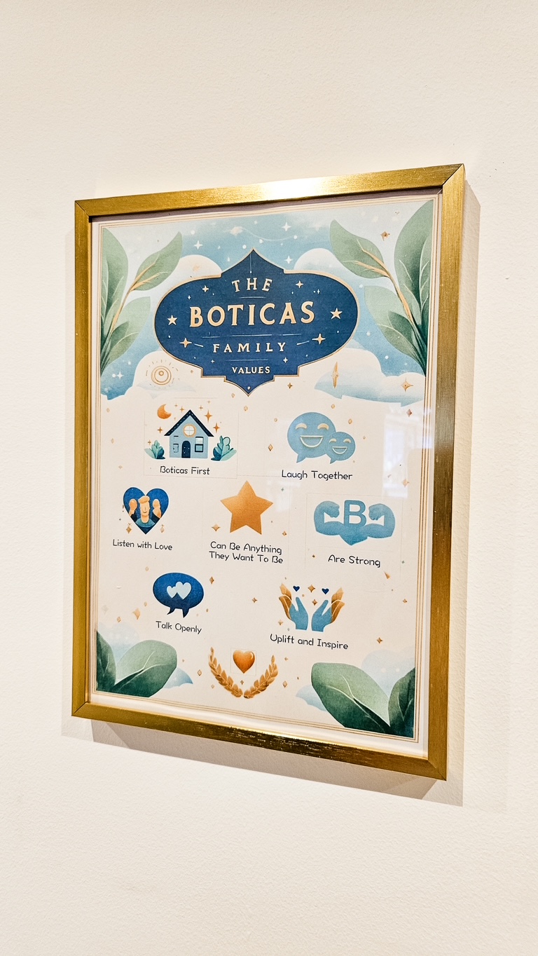 Family mission wall art